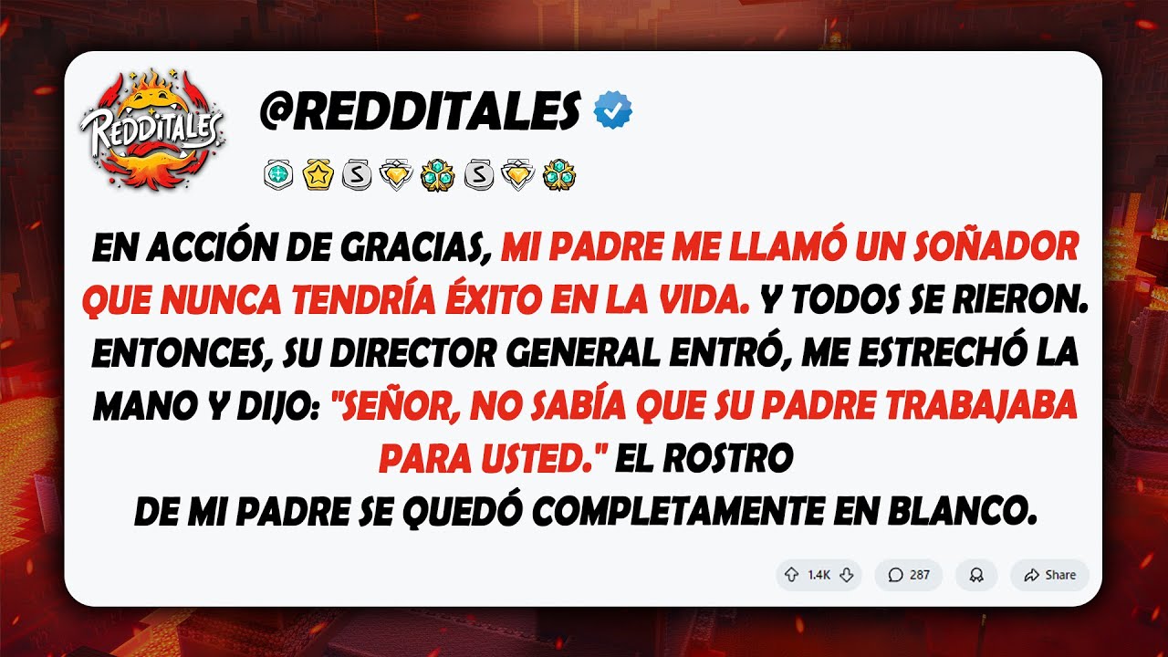 En Acción de Gracias, mi padre me llamó un soñador que nunca tendría éxito en la vida...