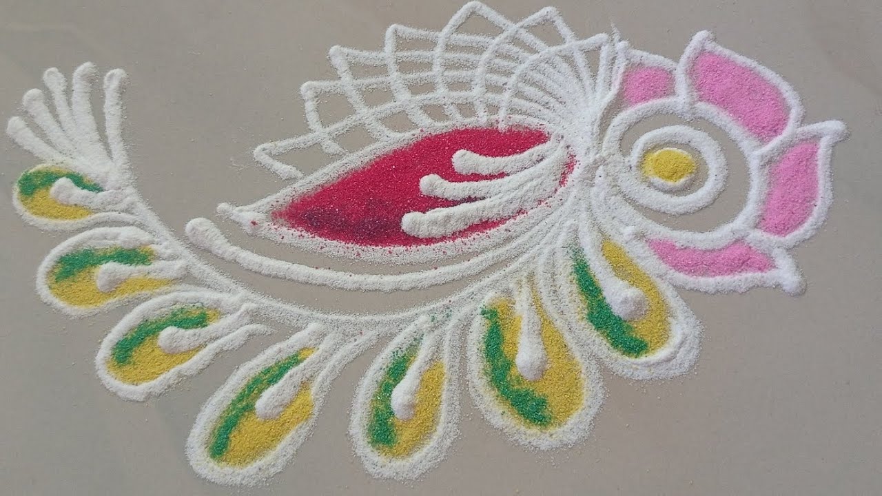 New Small Beautiful Rangoli Kolam 🎨🌸रोज काढायची रांगोळी 🌸#easyrangoli #smallrangoli 