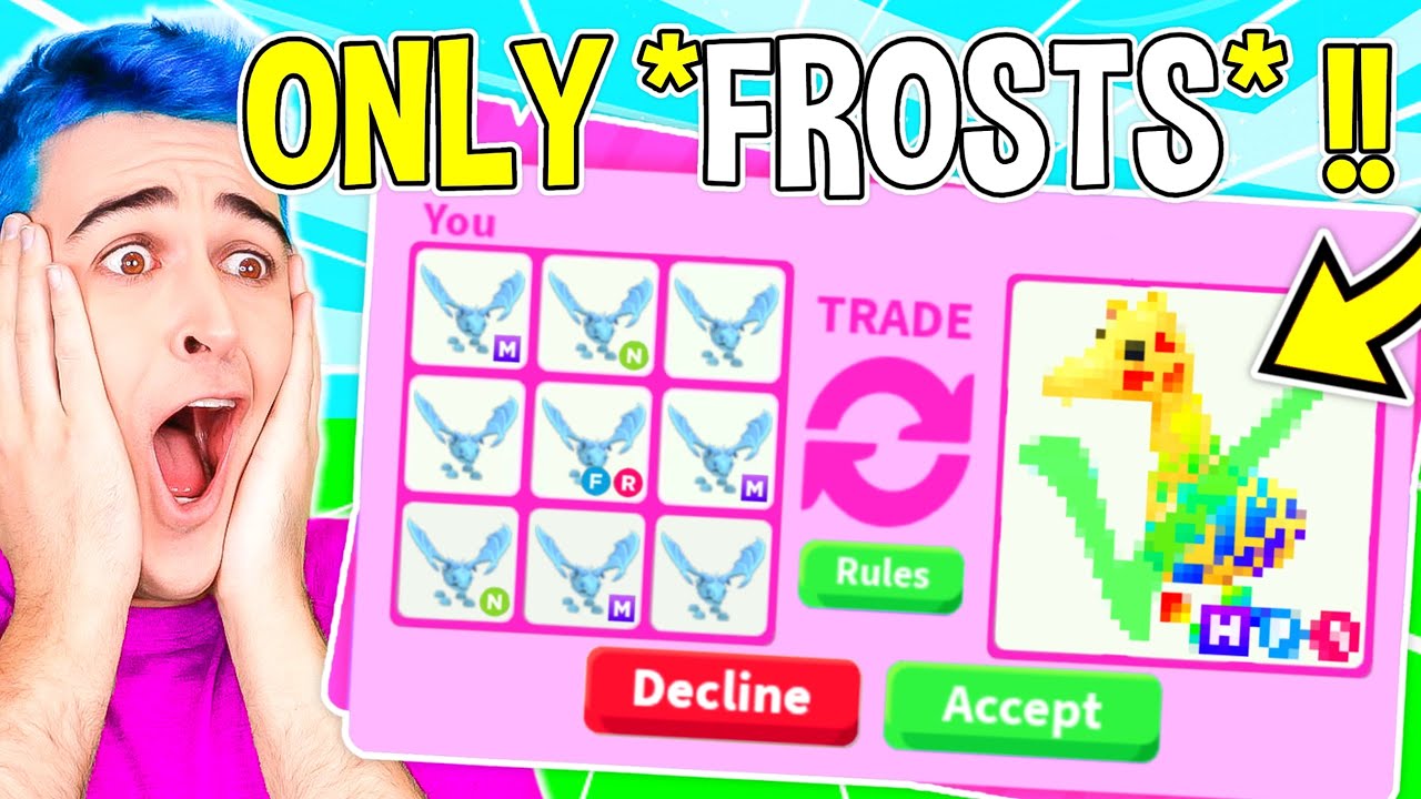 Trading ONLY *FROST DRAGONS* In Adopt Me Roblox... EVIL TWIN Jeffo *HACKED* Me ?! (Evil Twin REVEAL)