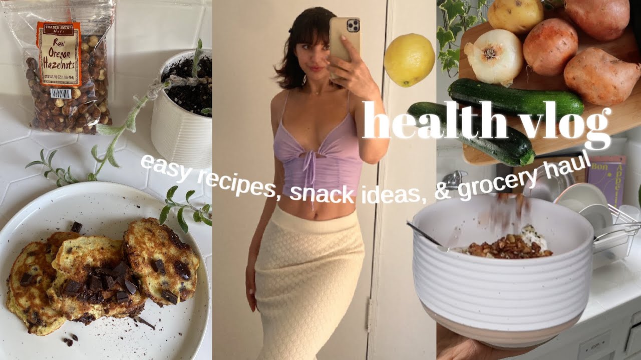 health VLOG: lots of yummy new recipes, easy on the go snack ideas, grocery haul, & sustainability
