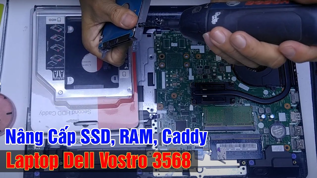 Hướng dẫn nâng cấp ssd, ram, caddy cho Laptop Dell Vostro 3568 | Disassembly Dell Vostro 3568
