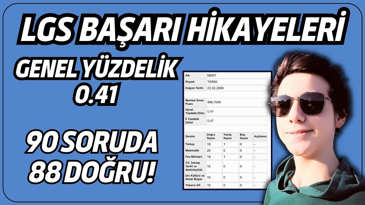 LGS Başarı Hikayeleri | 90 Soruda 88 Doğru Yaptım!