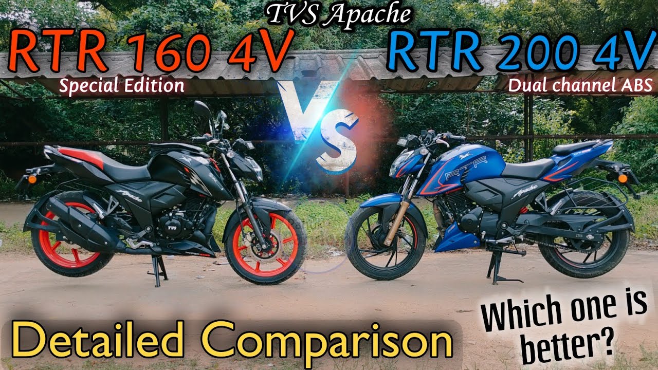 TVS Apache RTR 160 4v special edition vs RTR 200 4v | Which one is better? 🤔| Comparison in TAMIL