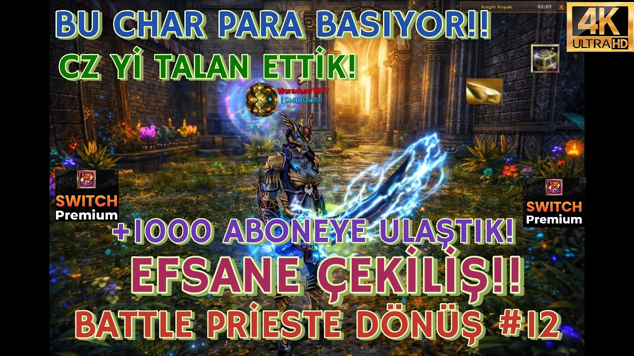 1.000 ABONE OLDUK! 🎉 EFSANE ÇEKİLİŞ BAŞLADI! 🎁 CZ’DE KUTLAMA FARM! 🔥 | KNİGHT ONLİNE AGARTHA BP #12