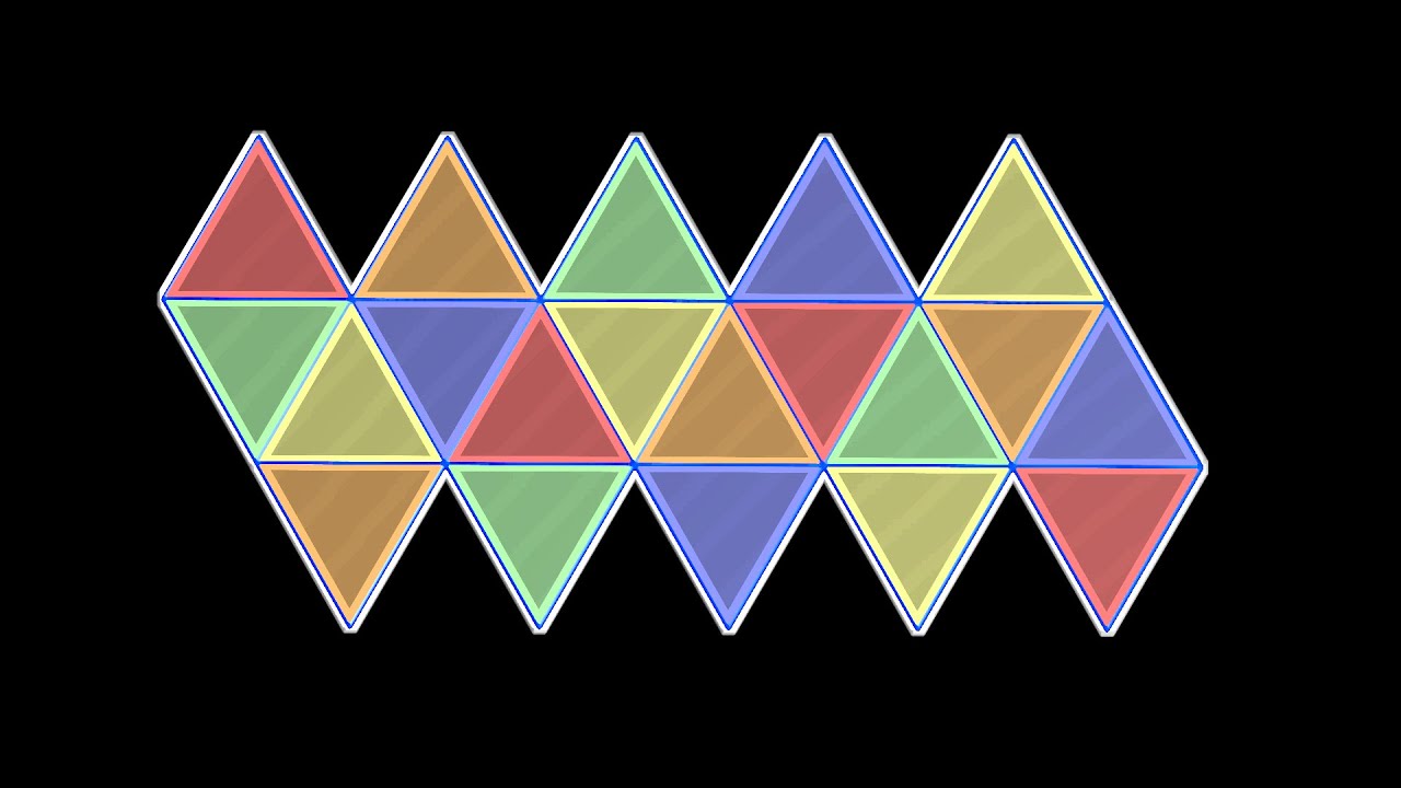 Net of Icosahedron / Розгортка икосаедра / Равёртка икосаэдра