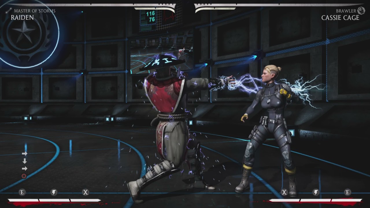 raiden mkx master of storms combos.