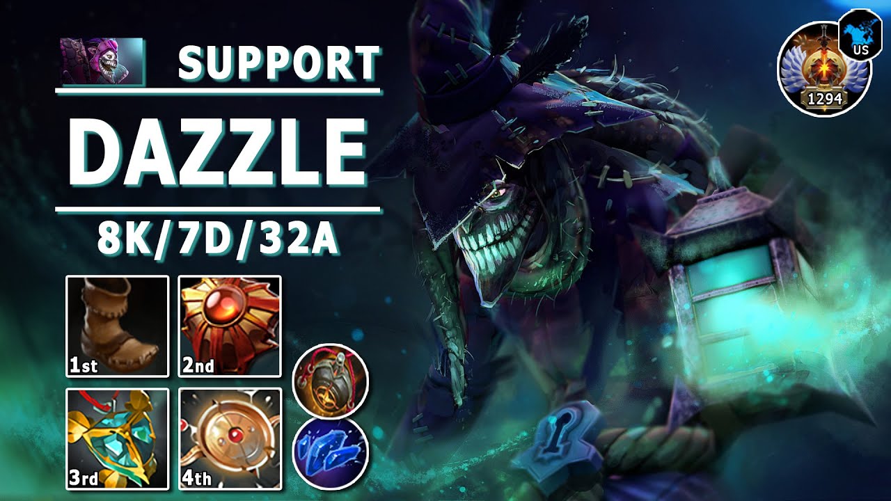 Dazzle Soft Support | 7.31b | Pos 4 Dazzle Guide | Dota 2 Immortal Gameplay