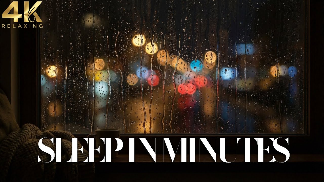 Rain on Window at Night 🌙 Sleep Instantly | Anxiety Relief and Deep Relaxation