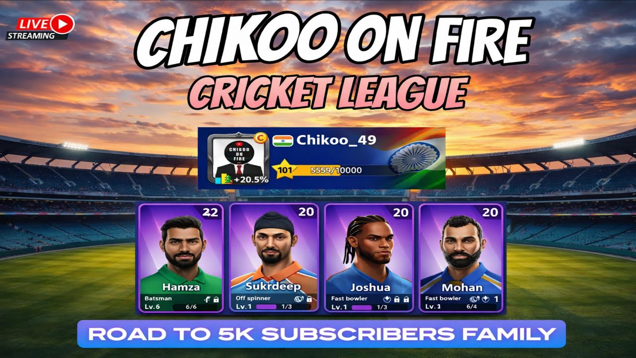 ROAD TO 5K SUBSCRIBES FAMILY IN CRICKET LEAGUE #shorts #cricketleague #cricketleagueshorts #live