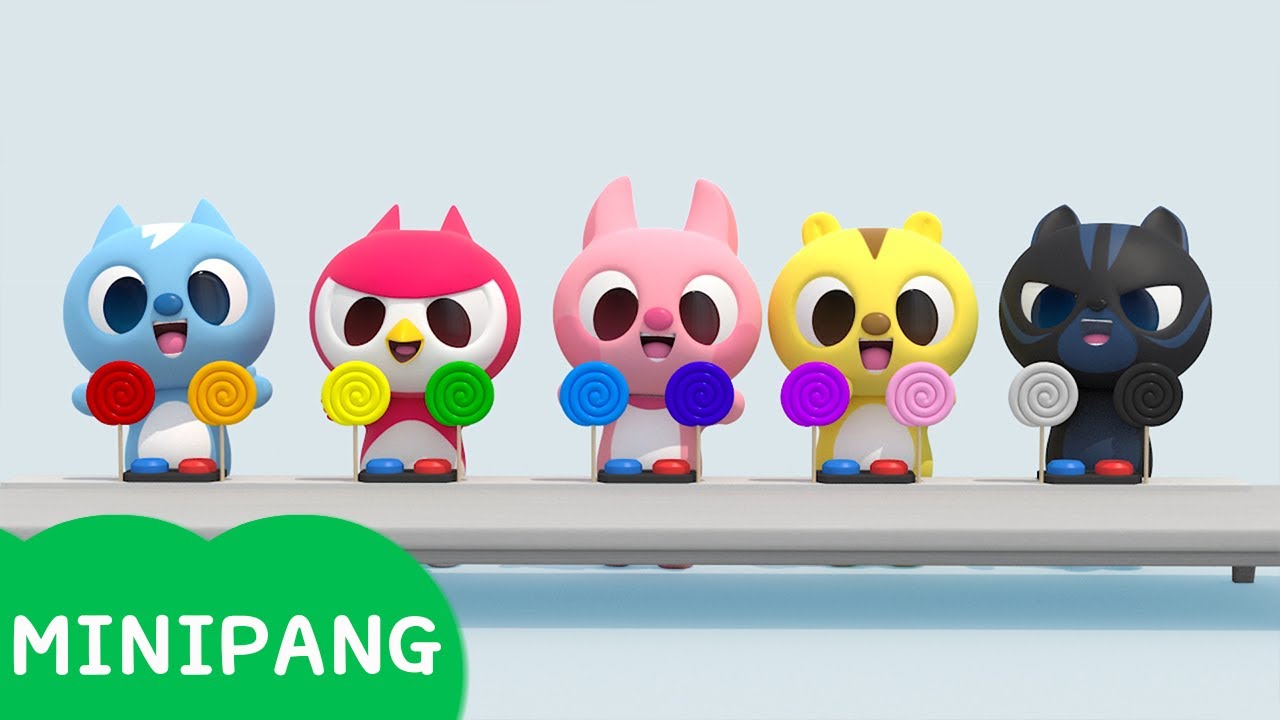 [미니팡 에스파냐] 미니특공대 | 사탕먹기 | 색깔놀이 | 에스파냐어 | 스페인어| Color play | Mini-Pang TV 3D Play