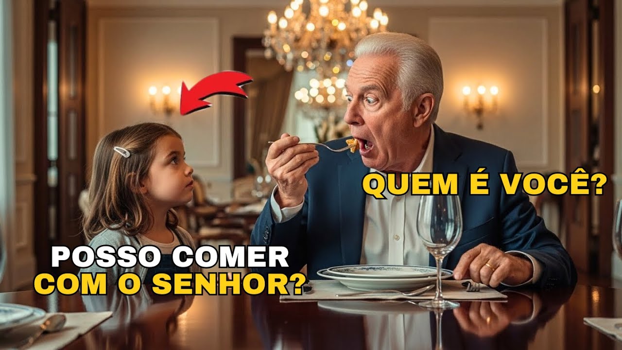 Milionário sempre comia Sozinho — Até que a Filha da Faxineira sentou na mesa e fez uma pergunta