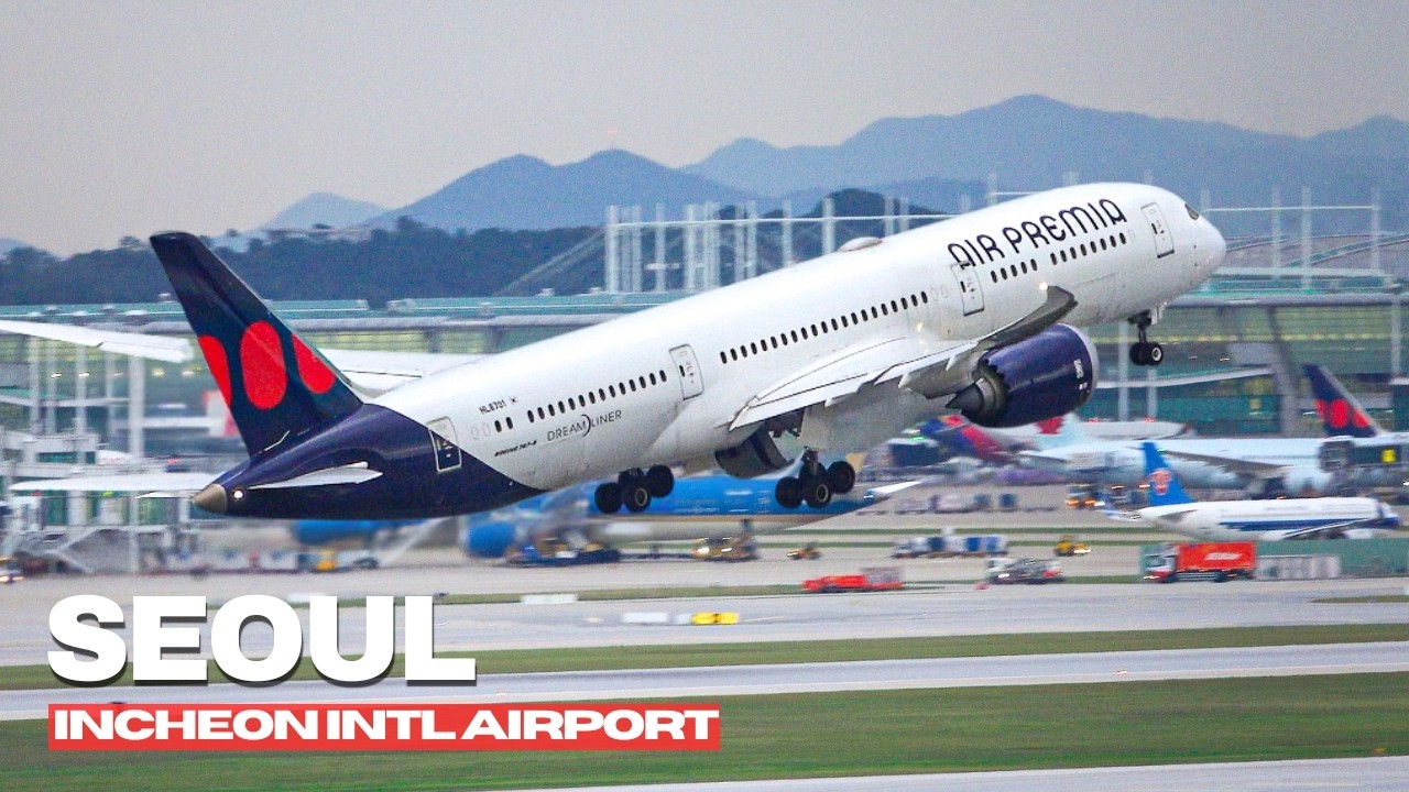✈️🇰🇷 МЕГА-ХАБ АЗИИ! Интенсивное наблюдение за международными самолетами в районе Инчхон в Сеуле