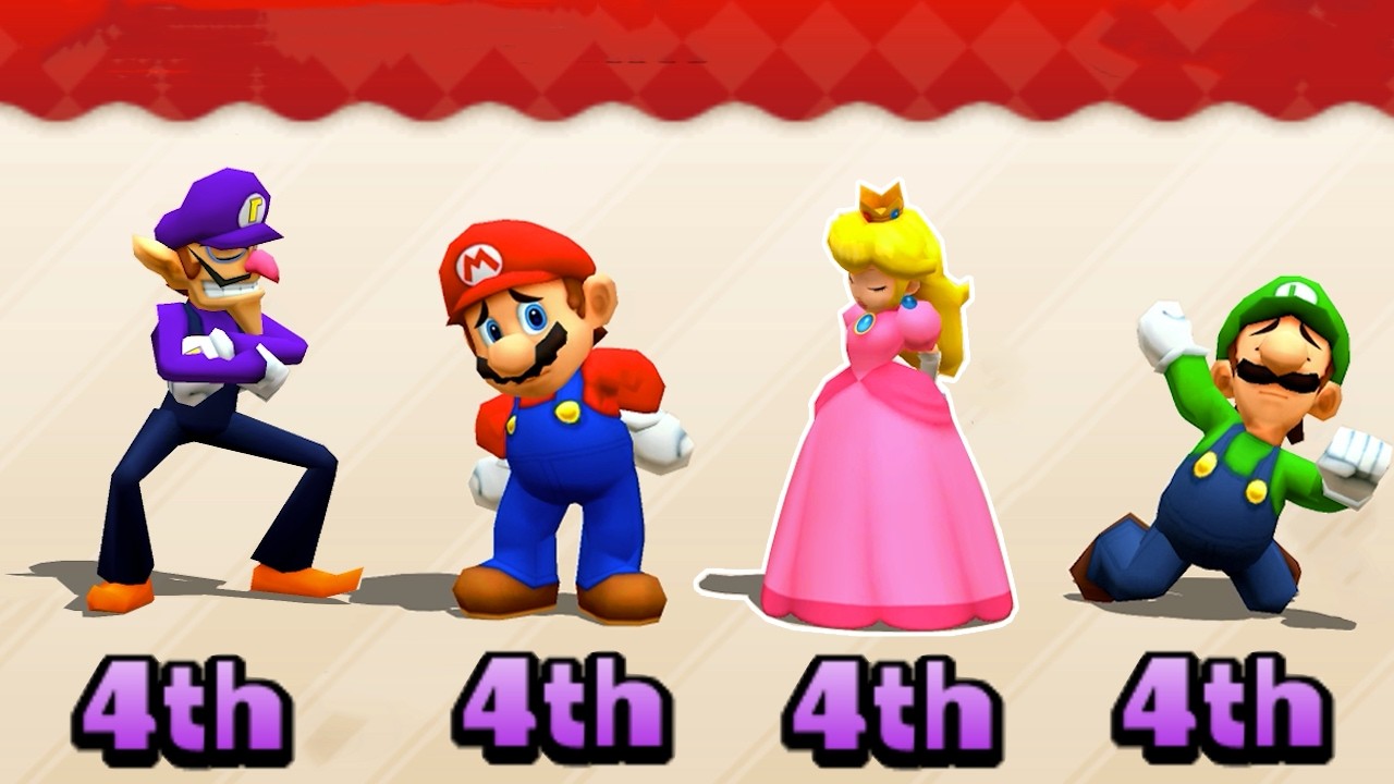 Mario Party The Top 100 – The Unluckiest Player Ever! 😱 - Waluigi vs His Friends