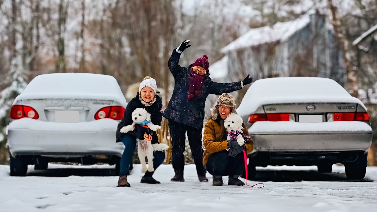 熊外婆来了🇺🇸｜第132集：亚特兰大7年最大暴雪！两只熊第一次见雪❄️外婆初体验铲雪