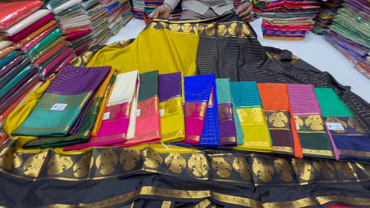 wow!🔥110/-Unbelievable price 😍 Budget friendly Unique style Sarees wholesale in Chickpet Bengaluru
