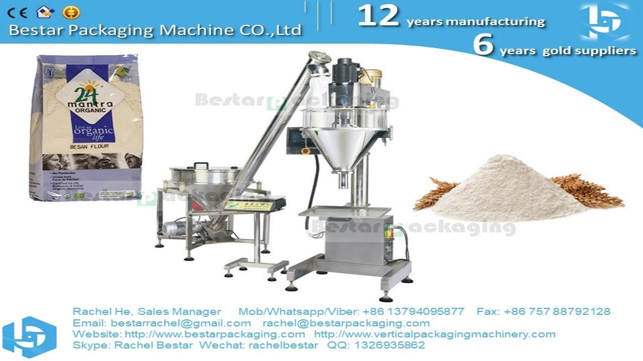 Wheat flour packing machine, quad bag packaging