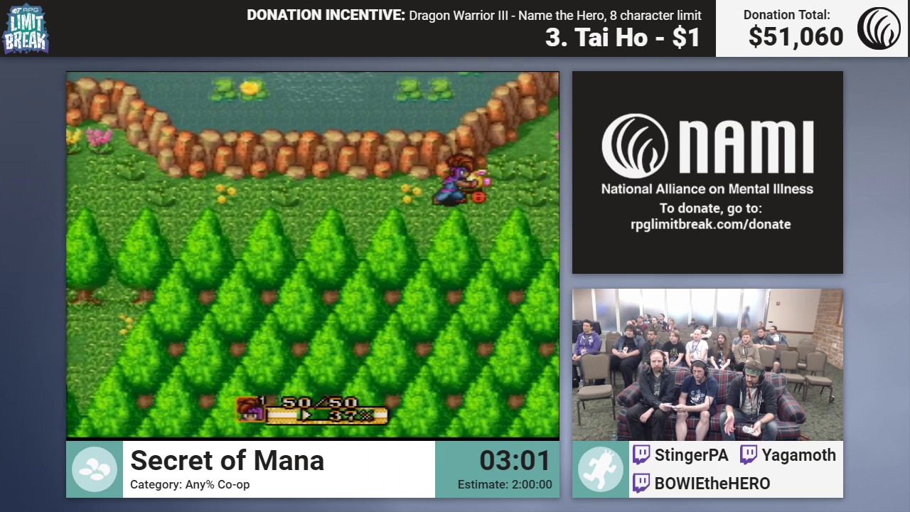 Secret of Mana (Co-op) by StingerPA, Yagamoth, and BOWIEtheHERO (RPG Limit Break 2017 Part 32)