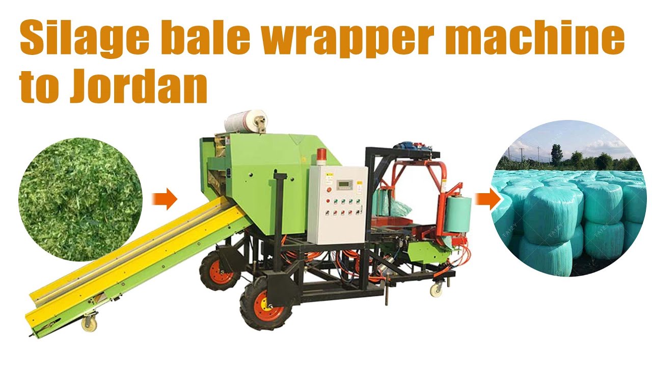 Excellent performing silage bale wrapper machine ready for Jordan! High-efficient silage baler