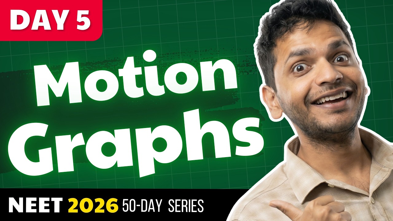 Day 5/50 &ndash; Motion Graphs | NEET Physics 2026 | Vikrant Kirar