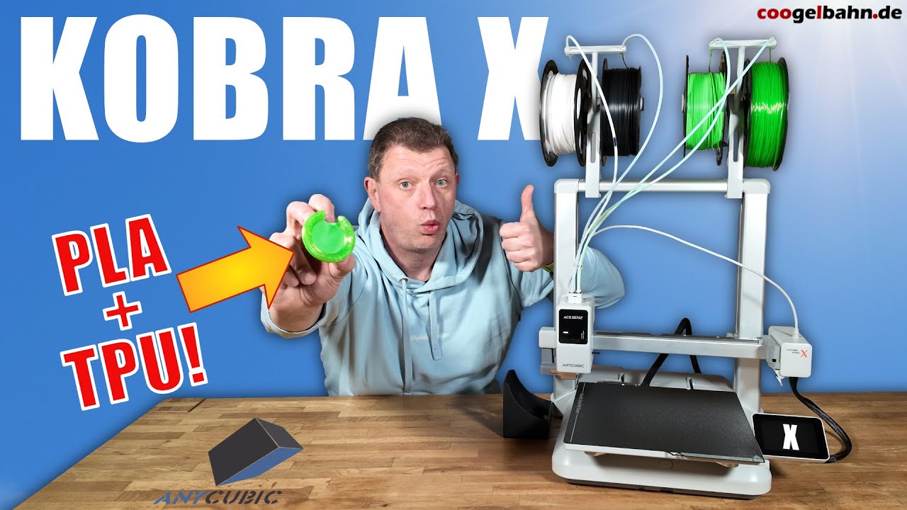 ANYCUBIC KOBRA X - Neuer 3D Drucker mit Multicolor & Multimaterial für verrückte 269 €!