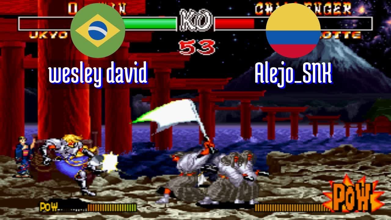 FT5 @samsho2: wesley david (BR) vs Alejo_SNK (CO) [Samurai Shodown II Fightcade] Feb 2