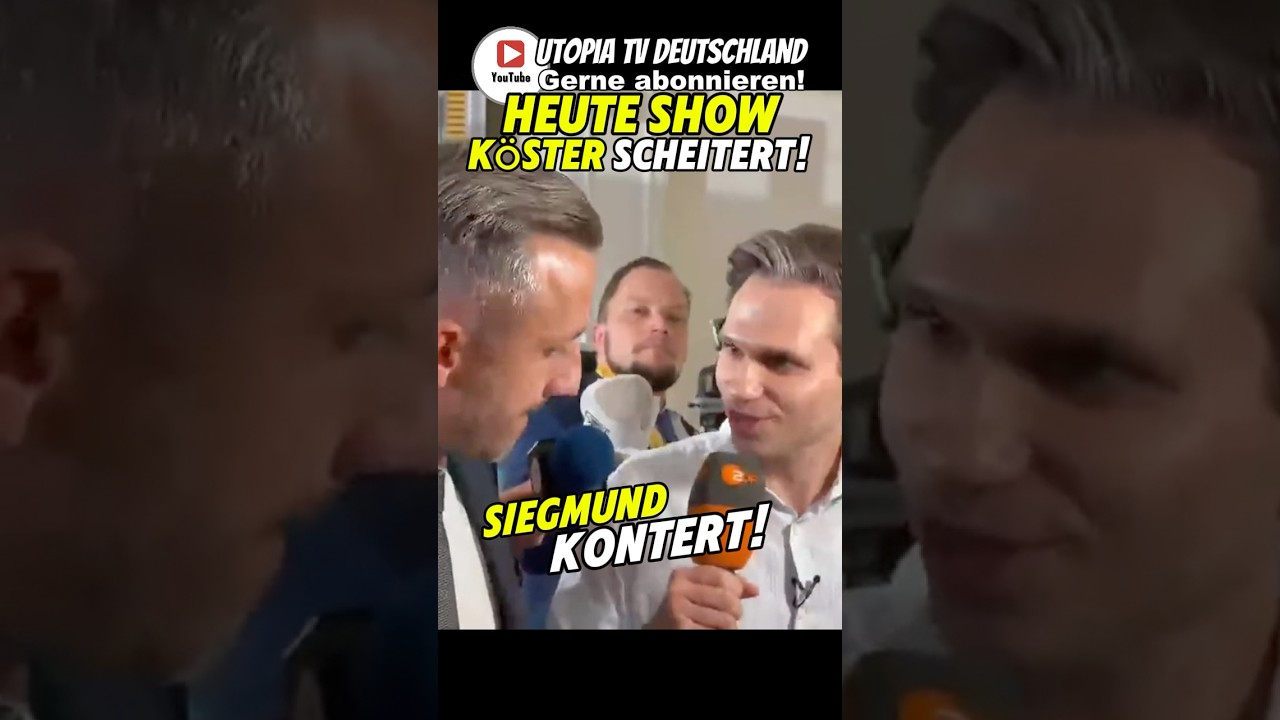 Heute Show K&ouml;ster SCHEITERT wieder an Ulrich Siegmund! 💥 #Landtag #AfD #ZDF #SachsenAnhalt #Satire