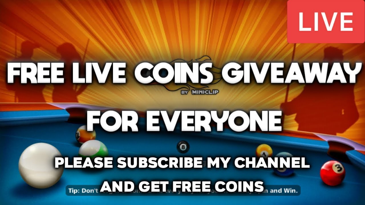 8 Ball Pool Live Coins Giveaway My ID In Description