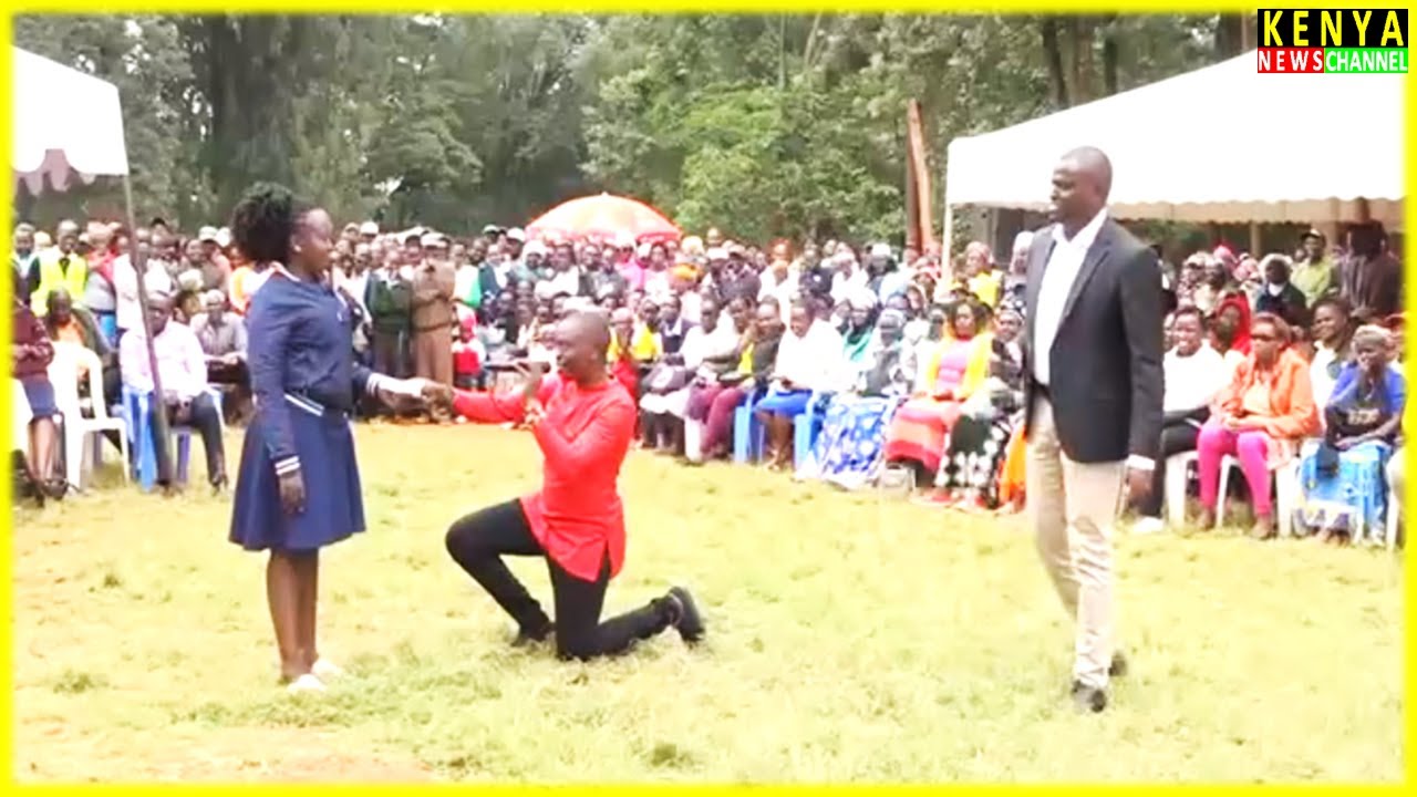 Laughter as Funny MC is made to Propose to a Teacher in front of Students by Ndindi Nyoro in Kiharu