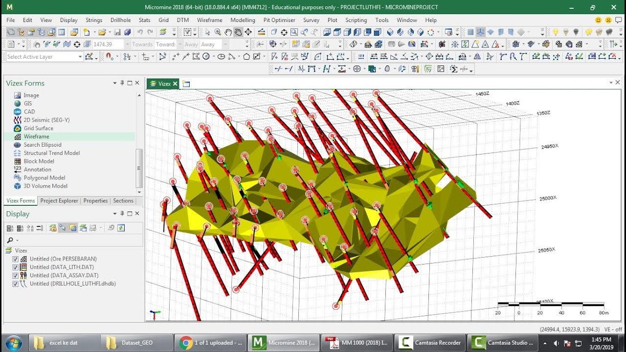 STEP 6 - MEMBUAT DATA STRIKE DIP DRILLHOLE DI MICROMINE | SOFTWARE EDITION
