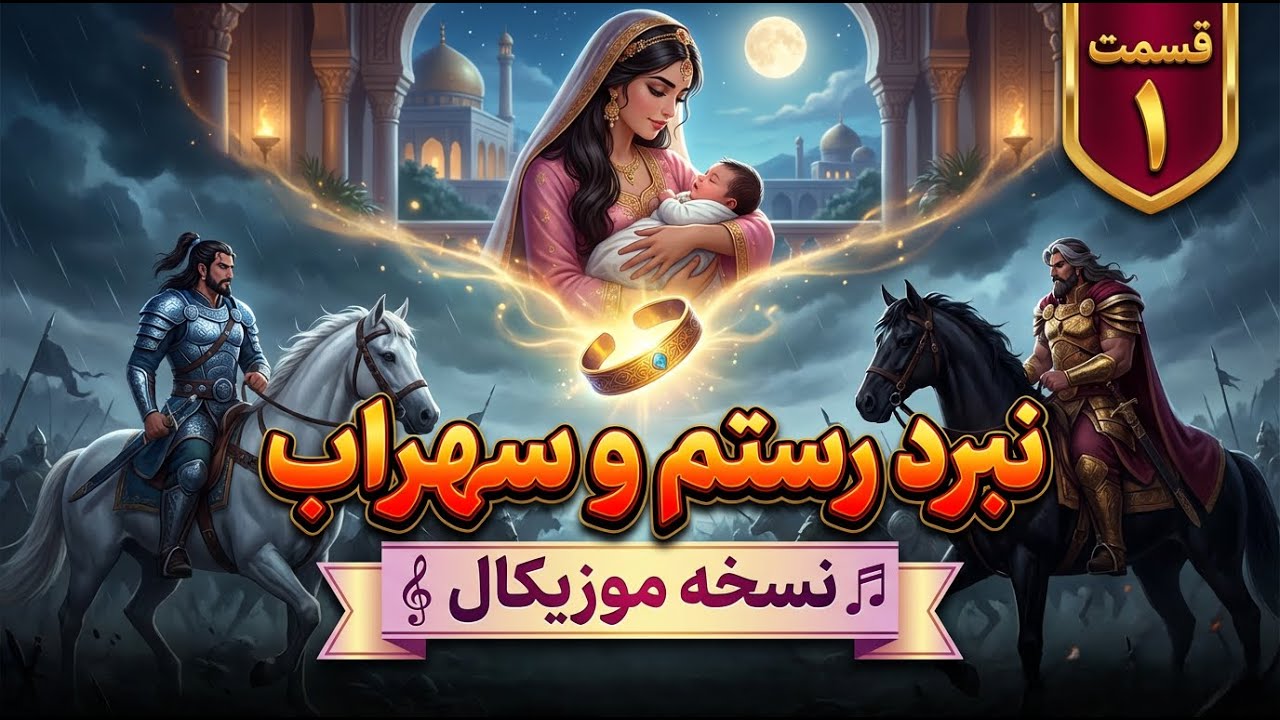 انیمیشن رستم و سهراب غم‌انگیزترین نبرد شاهنامه به زبان موزیک ! 💔⚔️ (قسمت اول)