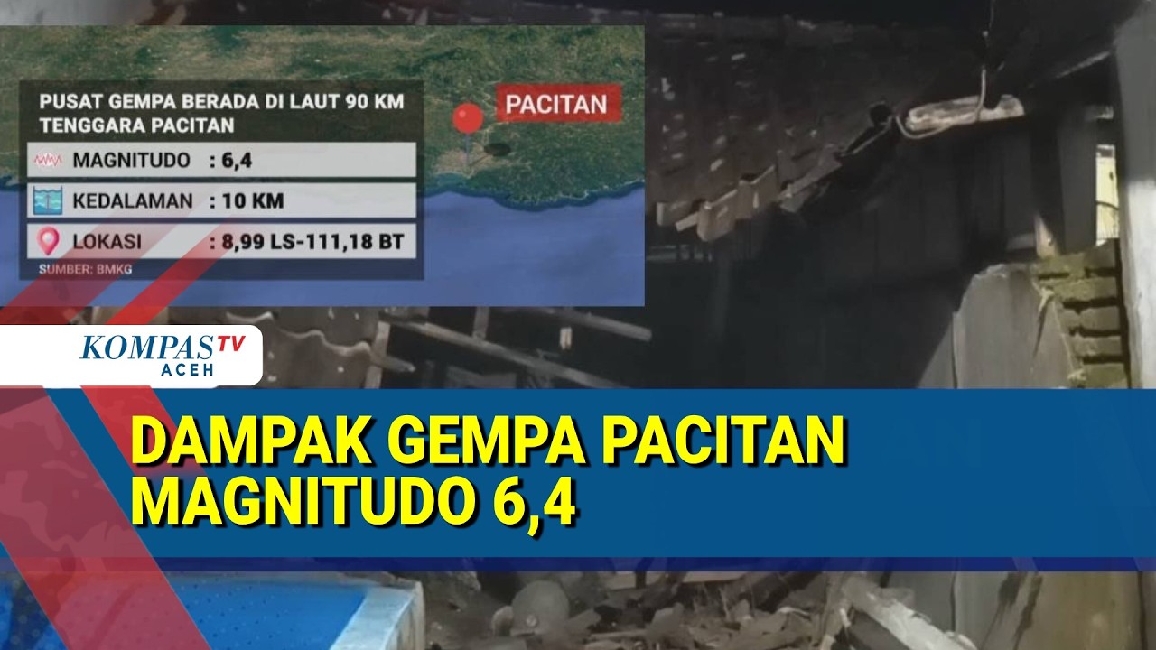 Getaran Gempa M 6,4 dari Pacitan Terasa hingga Kulon Progo
