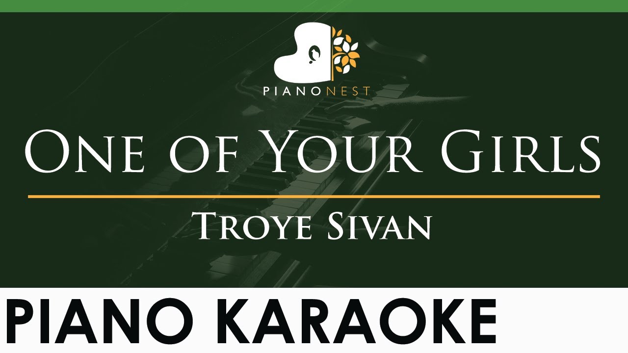 Troye Sivan - One of Your Girls - LOWER Key (Piano Karaoke Instrumental)