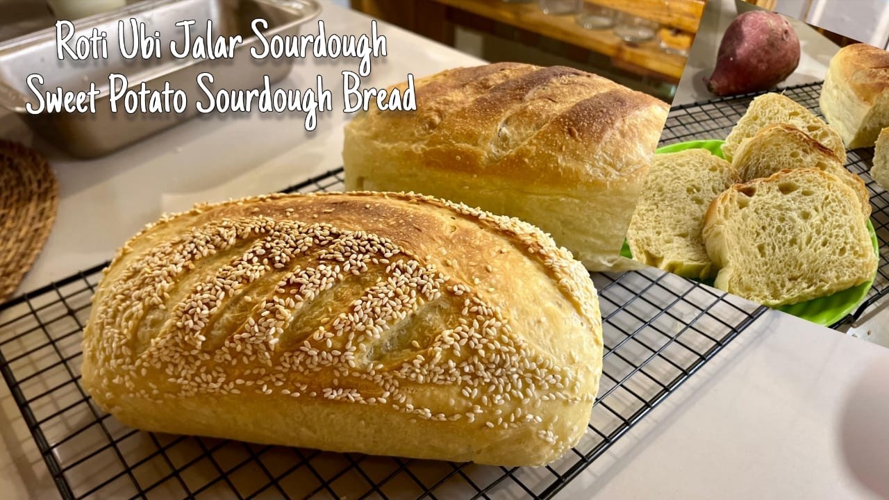 Roti Tawar Ini Unik Rasanya. Roti Tawar Ubi Jalar Sourdough.//Sweet Potato Sourdough Bread.