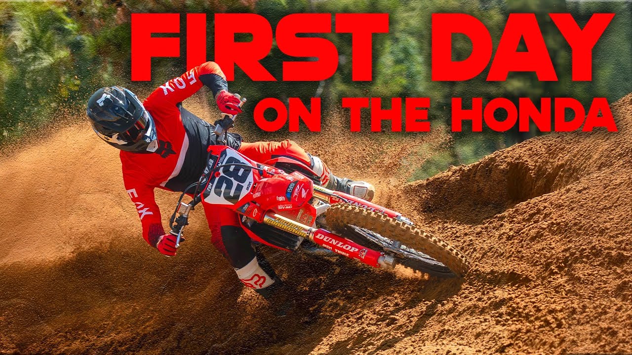 FIRST DAY BACK ON RED | Christian Craig Riding 450 Quadlock Honda