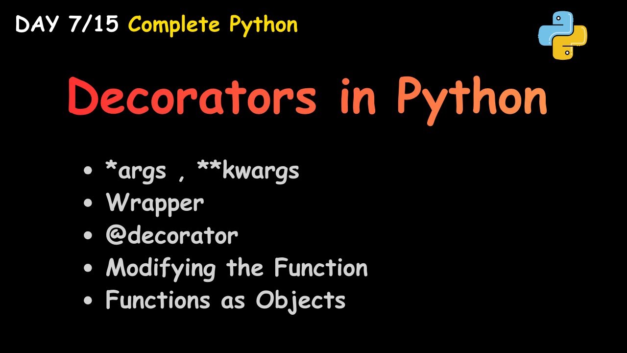 Decorators in Python | Full Concept with Examples | Day-7