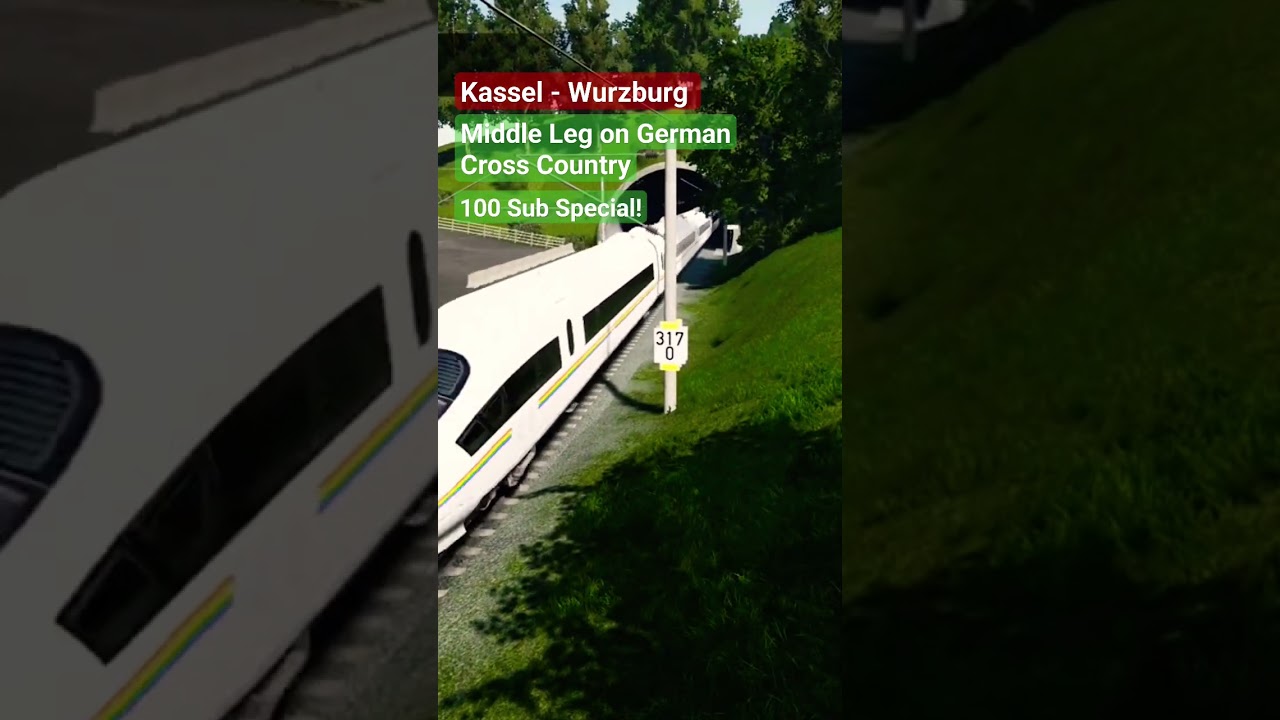 Crossing Germany! #tsw3 #trainsim #gaming #rainbow #pride #train #highspeed #db #ice #germany #fulda
