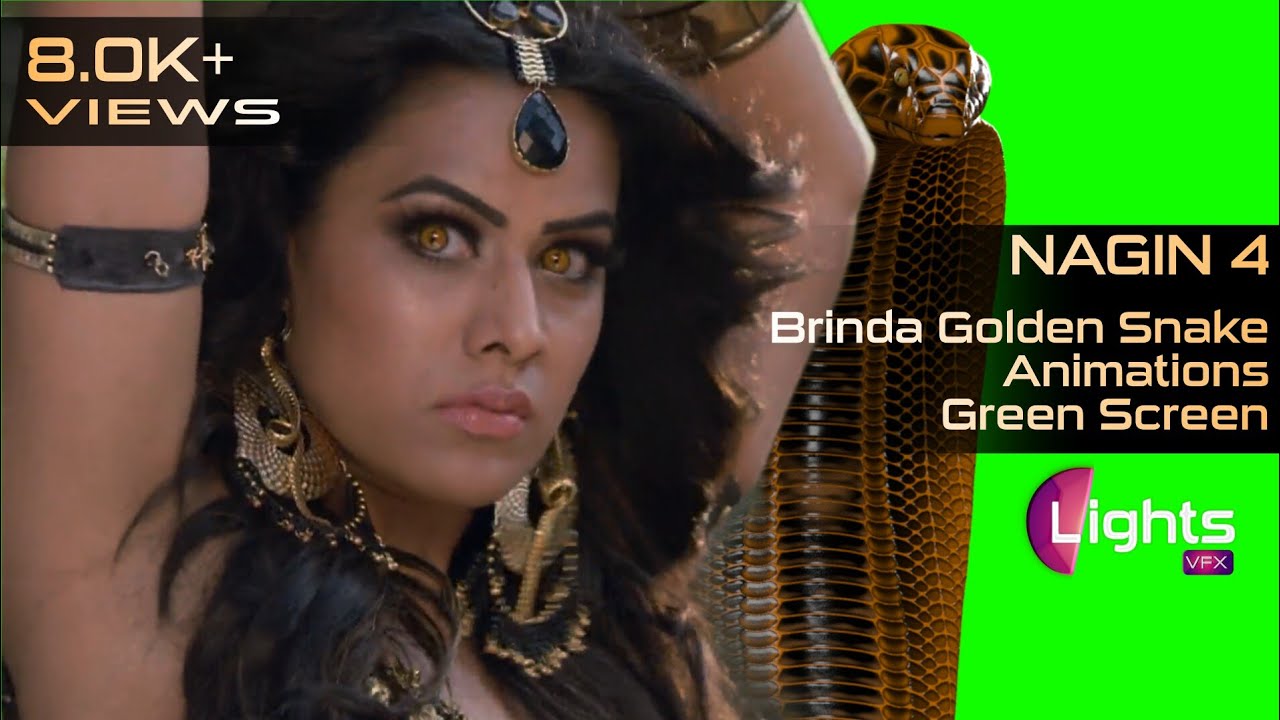 Nagin 4 Brinda Golden-Black Snake Animation on Green Screen by LIGHTS VFX (Bhagya Ka Zehreela Khel)