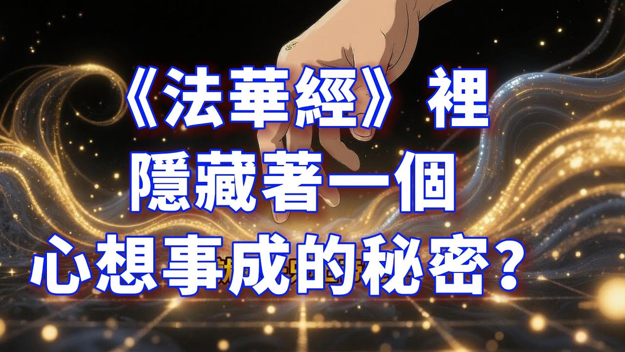 《法華經》裡，隱藏著一個心想事成的秘密？#顯化 #吸引力法則 #佛教 #佛法 #修行 #開悟 #佛經 #佛陀 #覺醒 #讀書 #成長 #心靈 #人生感悟 #修心 #悟道