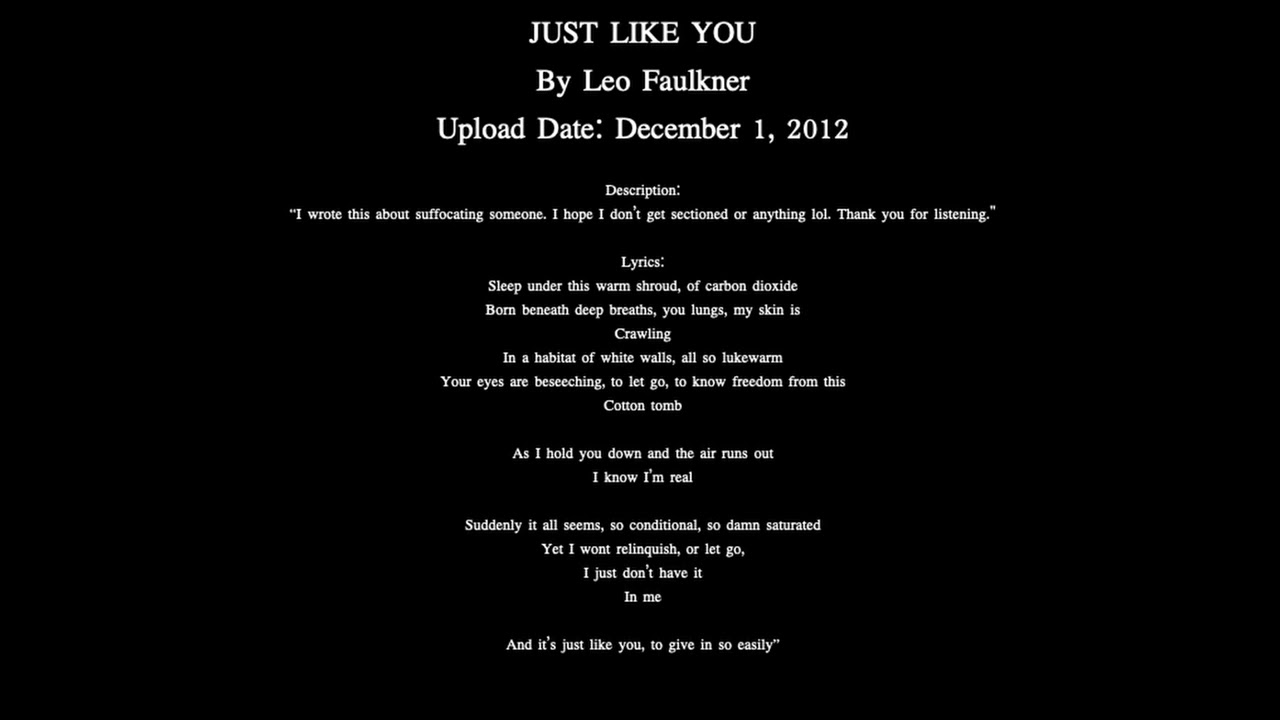 Leo Faulkner - Just Like You 12-1-2012