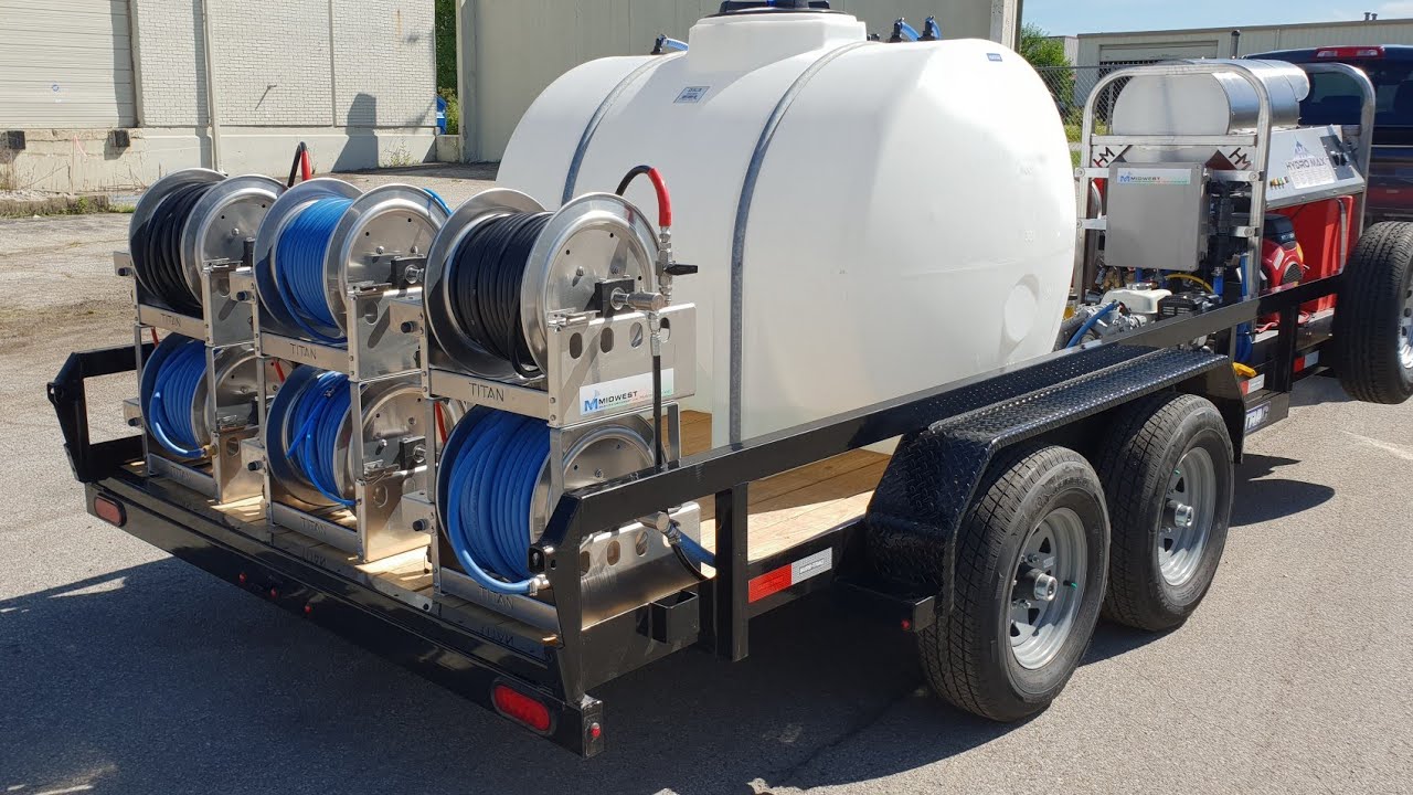 Trailer build-8 gpm hot pressure washer, 8 gpm cold pressure washer, gas powered soft wash pump