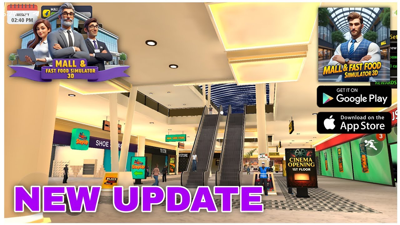 🍔MALL AND FAST FOOD🤗SIMULATOR 3D NEW 😍MOBILE GAME 2025 NEW UPDATE