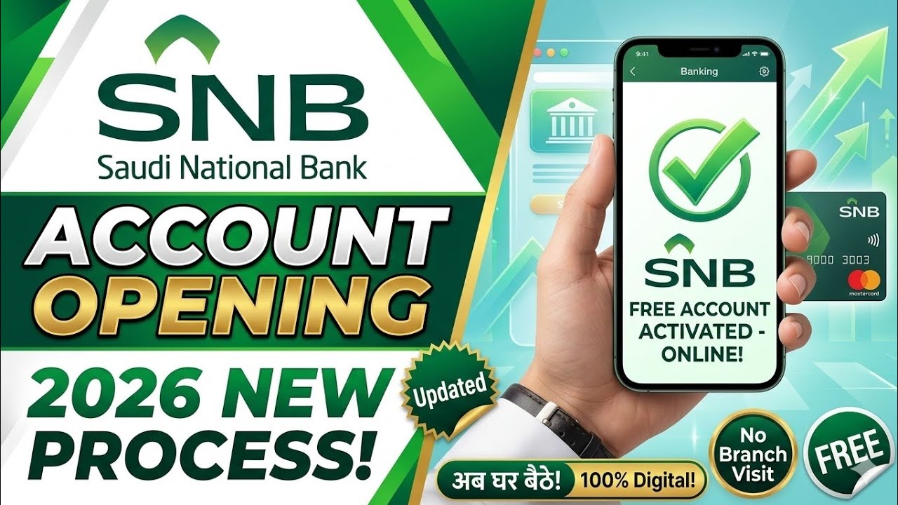 How to Open SNB AlAhli Bank Account Online 2026 | No Branch Visit Required! ✅