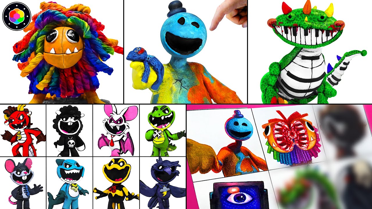 Creando y Dibujando POPPY PLAYTIME 4 (Doey, Yarnaby, Pianosaurus y...) Clay | PlastiVerse
