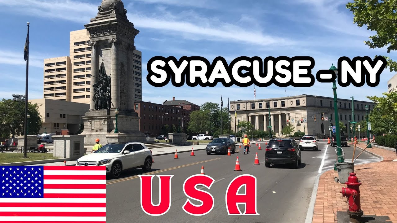Syracuse, New York - USA 4K Tour | 4K Walking Tour | Ottawa Canada to USA Road Trip