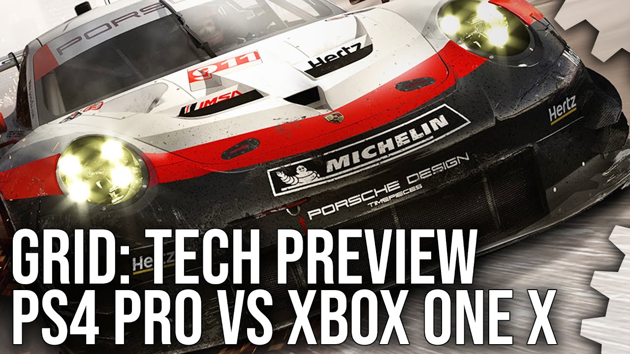 [4K] GRID Tech Preview: PS4 Pro vs Xbox One X Graphics Comparison