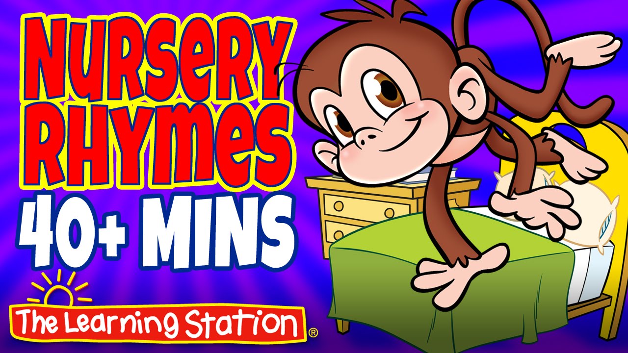 Five Little Monkeys Jumping on the Bed - Popular Nursery Rhymes Playlist for Children