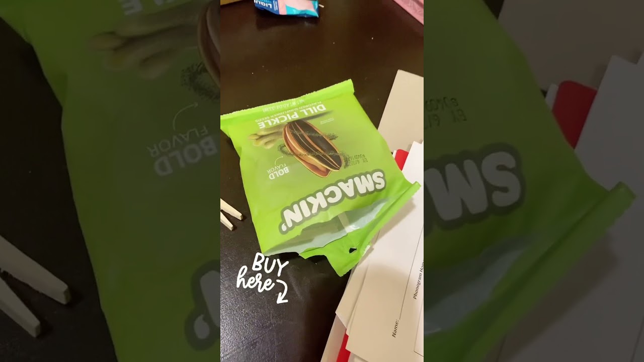 Savory snack hacks: sunflower seeds & dill pickle delight #smackin #sunflowerseeds