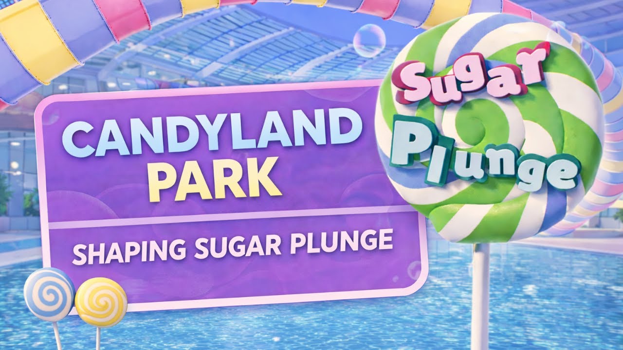 Shaping Sugar Plunge | Indoor Water Park Structure & Kid Zones – Planet Coaster Speed Build