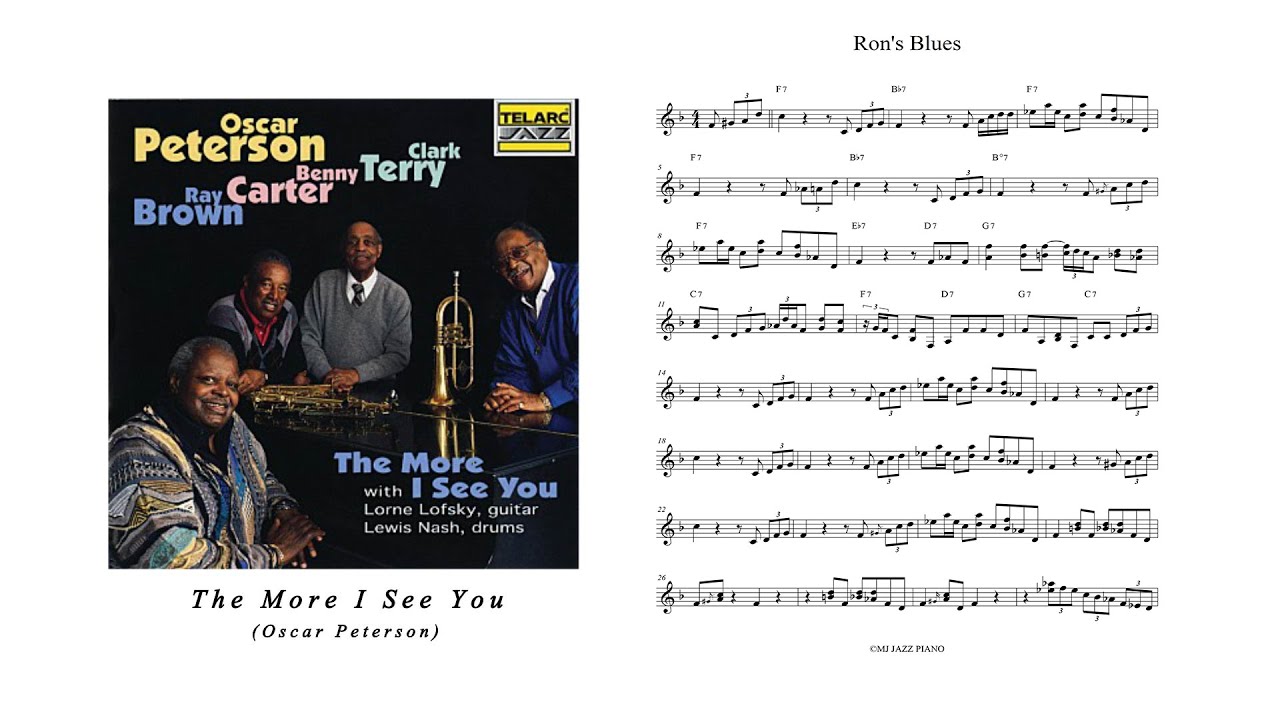 이 악보 하나로  블루스 끝내자   [ Ron's Blues Transcription ]