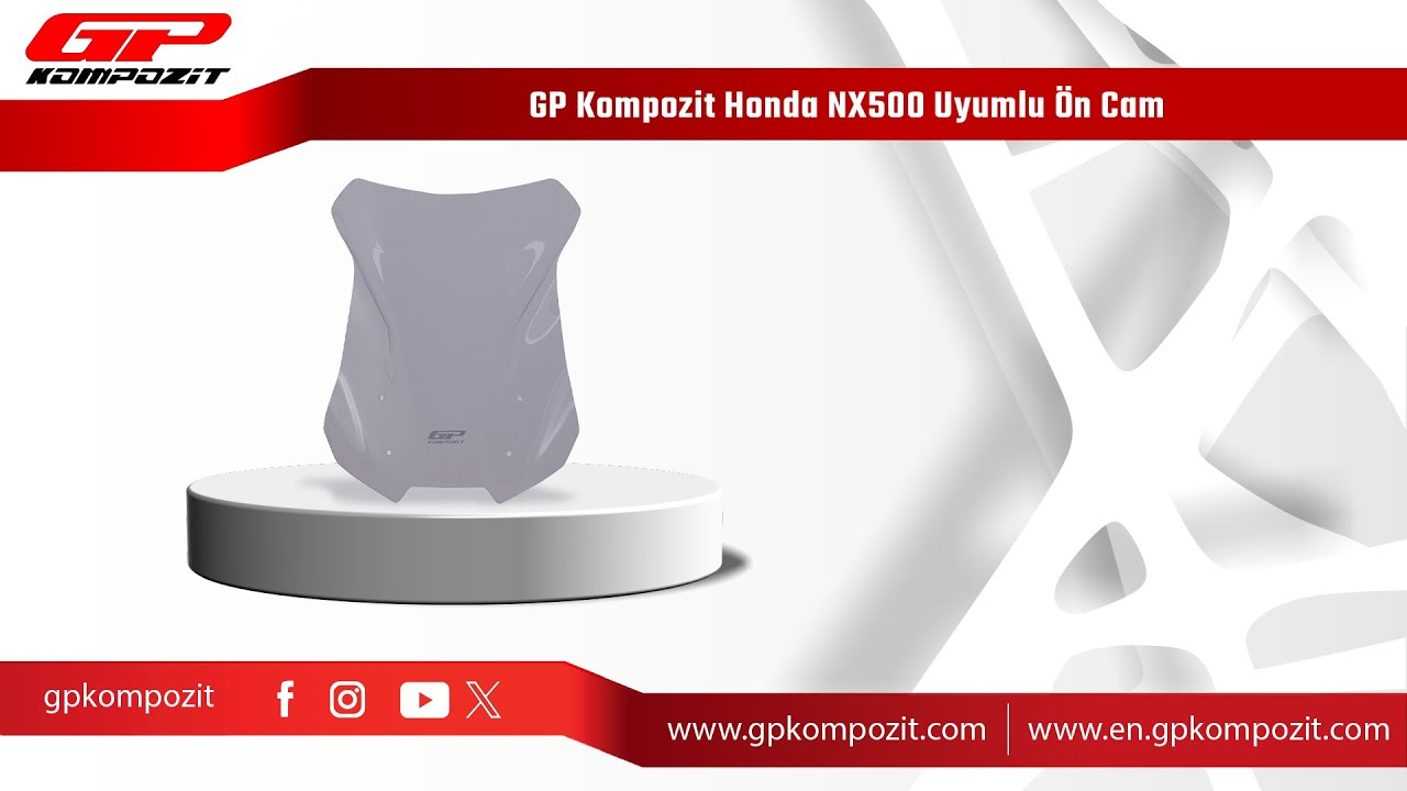 GP Kompozit Honda NX 500 Uyumlu Ön Cam Montajı